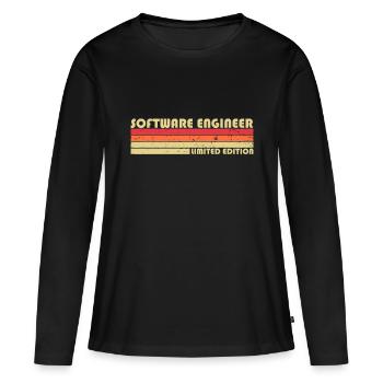 SOFTWARE ENGINEER Funny Job Title Profession - Women's Premium Organic Long Sleeve Shirt - black - Front - Julia (174cm)