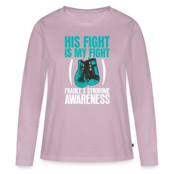 Fantastische Handschuhkunst Für Kämpfer - Fragiles - Frauen Premium Bio Langarmshirt - Altrosa - Vorne - Julia (174cm)
