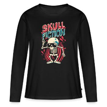 Skull Fiction Skull Skull Art - T-shirt manches longues Premium bio Femme - noir - Devant - Julia (174cm)