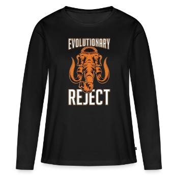 Mammouth laineux rejettent les animaux à tronc évolutif - T-shirt manches longues Premium bio Femme - noir - Devant - Julia (174cm)