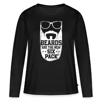 Beard Lover Bearded Man Beards Are - Women's Premium Organic Long Sleeve Shirt - black - Front - Julia (174cm)