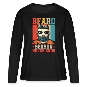 Beard Lover Bearded Man Beard - Women's Premium Organic Long Sleeve Shirt - black - Front - Julia (174cm)