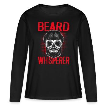 Beard Lover Bearded Man Beard - Women's Premium Organic Long Sleeve Shirt - black - Front - Julia (174cm)