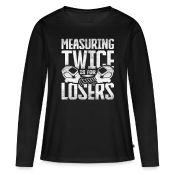 Floor layers, tilers, screed layers - Women's Premium Organic Long Sleeve Shirt - black - Front - Julia (174cm)