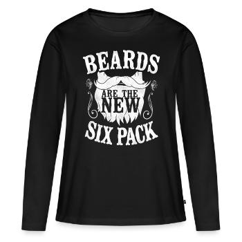 Beard Lover Bearded Man Beards Are - Women's Premium Organic Long Sleeve Shirt - black - Front - Julia (174cm)