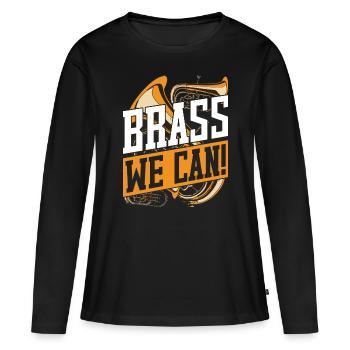 Euphonium Euphoniste Laiton Nous pouvons! - T-shirt manches longues Premium bio Femme - noir - Devant - Julia (174cm)