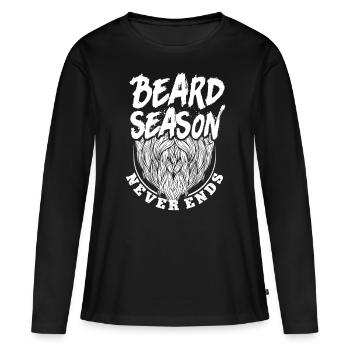 Beard Lover Bearded Man Beard - Women's Premium Organic Long Sleeve Shirt - black - Front - Julia (174cm)