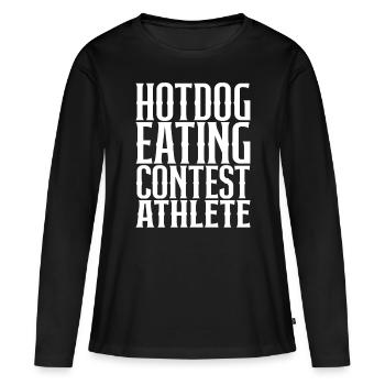 Hotdog Eating Contest Athlete - Women's Premium Organic Long Sleeve Shirt - black - Front - Julia (174cm)
