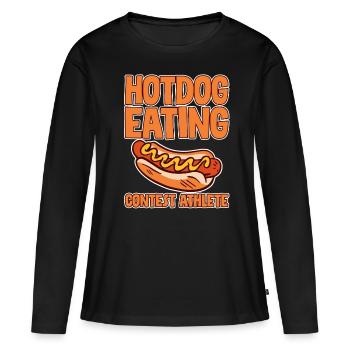 Hotdog Eating Contest Athlete 4 - Women's Premium Organic Long Sleeve Shirt - black - Front - Julia (174cm)