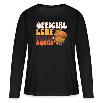 Leaf Peeper Squad Herbst Laub Leaf Peeping Herbst - Frauen Premium Bio Langarmshirt - Schwarz - Vorne - Julia (174cm)