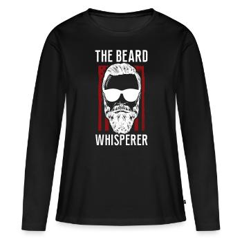 Beard Lover Bearded Man The Beard - Women's Premium Organic Long Sleeve Shirt - black - Front - Julia (174cm)