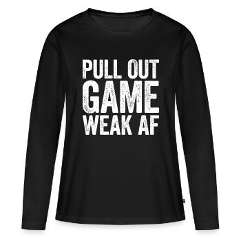 Retirer le jeu AF faible - T-shirt manches longues Premium bio Femme - noir - Devant - Julia (174cm)