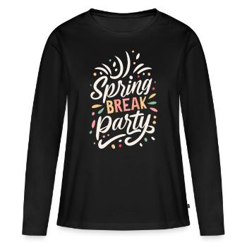 Spring Break 2024 Holiday Retro Vintage - T-shirt manches longues Premium bio Femme - noir - Devant - Julia (174cm)