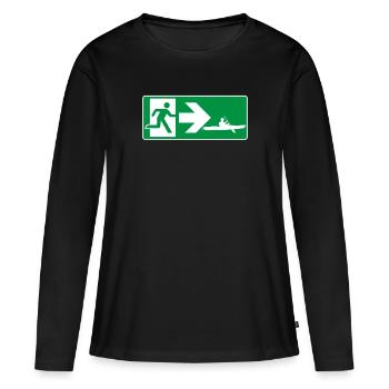 Kayak de sortie de secours - T-shirt manches longues Premium bio Femme - noir - Devant - Julia (174cm)