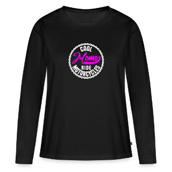 Cool moms ride motorcycles - Women's Premium Organic Long Sleeve Shirt - black - Front - Julia (174cm)
