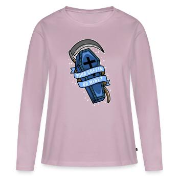 Your coffin or mine? - Women's Premium Organic Long Sleeve Shirt - dusky pink - Front - Julia (174cm)