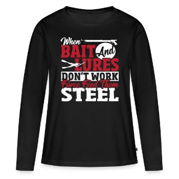 Chasseur sous-marin Si l’appât et l’appât ne - T-shirt manches longues Premium bio Femme - noir - Devant - Julia (174cm)