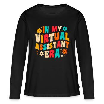 Freelance Profession Indépendant Virtuel - T-shirt manches longues Premium bio Femme - noir - Devant - Julia (174cm)