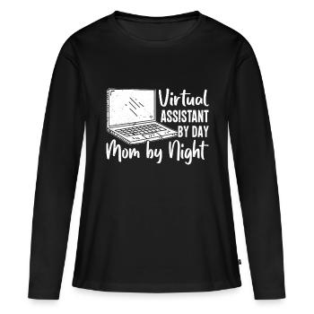Freelance Profession Indépendant Virtuel - T-shirt manches longues Premium bio Femme - noir - Devant - Julia (174cm)