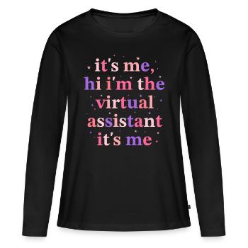 Freelance Profession Indépendant Virtuel - T-shirt manches longues Premium bio Femme - noir - Devant - Julia (174cm)