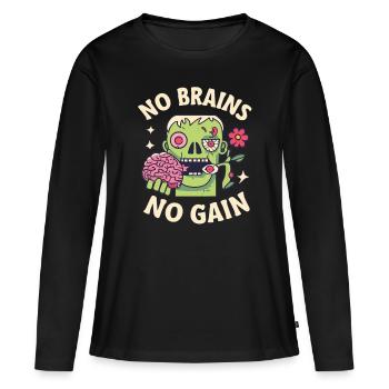 Zombies Zombie Halloween Zombie Costume - T-shirt manches longues Premium bio Femme - noir - Devant - Julia (174cm)