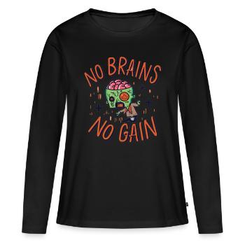 Zombies Zombie Halloween Zombie Costume - T-shirt manches longues Premium bio Femme - noir - Devant - Julia (174cm)