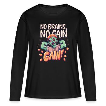 Zombies Zombie Halloween Zombie Costume - T-shirt manches longues Premium bio Femme - noir - Devant - Julia (174cm)
