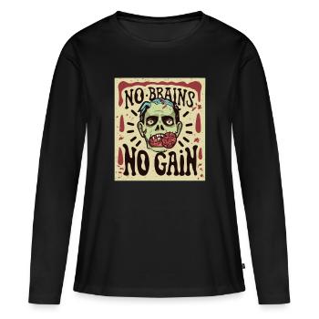 Zombies Zombie Halloween Zombie Costume - T-shirt manches longues Premium bio Femme - noir - Devant - Julia (174cm)