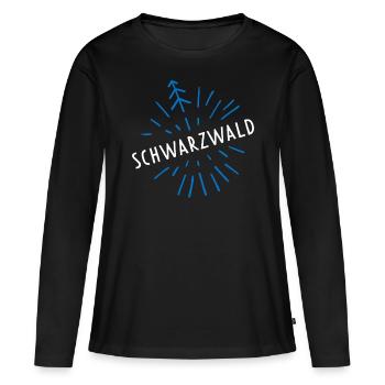 Schwarzwald Landleben Markgräflerland Freiburg - Frauen Premium Bio Langarmshirt - Schwarz - Vorne - Julia (174cm)