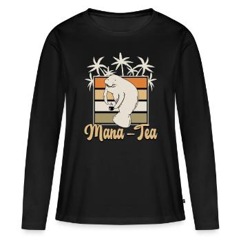 Dugong Mana-Tea Marine Animals Sea Cows Manatee - Frauen Premium Bio Langarmshirt - Schwarz - Vorne - Julia (174cm)