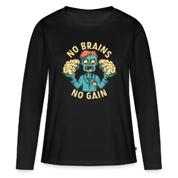 Zombies Zombie Halloween Zombie Costume - T-shirt manches longues Premium bio Femme - noir - Devant - Julia (174cm)