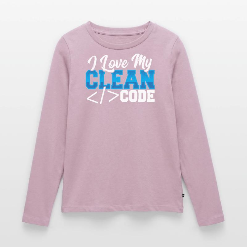 Programmation J’aime mon code propre T-shirt manches longues Premium bio Femme