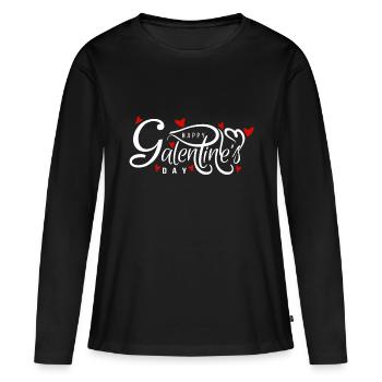 Galentine's Day Valentine's Day Female Friendship - Women's Premium Organic Long Sleeve Shirt - black - Front - Julia (174cm)