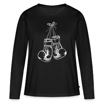 Boxing Gift For Men Women Boxer Gloves Boxing - Women's Premium Organic Long Sleeve Shirt - black - Front - Julia (174cm)