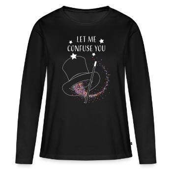 Magic Hat Magic Tricks Carte Magic Magic Show - T-shirt manches longues Premium bio Femme - noir - Devant - Julia (174cm)