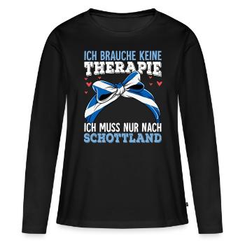 Schottland - Frauen Premium Bio Langarmshirt - Schwarz - Vorne - Julia (174cm)