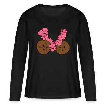 Coconut Summer Coconuts Bra - Women's Premium Organic Long Sleeve Shirt - black - Front - Julia (174cm)