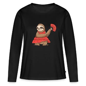 Danse sportive Danseuse Professeur de danse flamenco - T-shirt manches longues Premium bio Femme - noir - Devant - Julia (174cm)