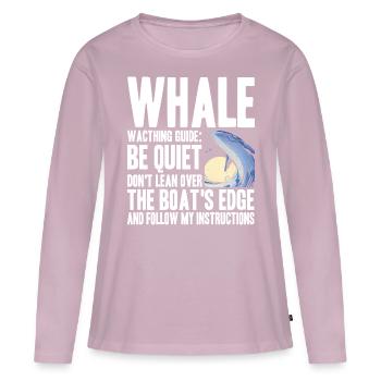 Wale beobachten - Frauen Premium Bio Langarmshirt - Altrosa - Vorne - Julia (174cm)