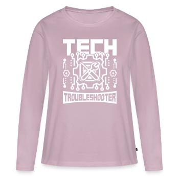 Utilitaire de dépannage technique pour l’administrateur réseau - T-shirt manches longues Premium bio Femme - rose poudré - Devant - Julia (174cm)
