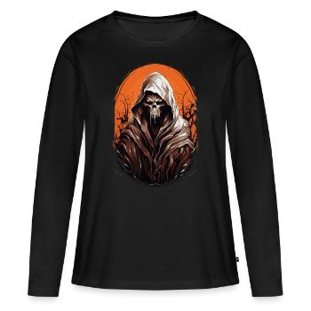 Spooky Halloween Grim Reaper Grim Reaper - Women's Premium Organic Long Sleeve Shirt - black - Front - Julia (174cm)
