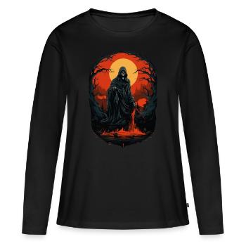 Spooky Halloween Grim Reaper Grim Reaper - Women's Premium Organic Long Sleeve Shirt - black - Front - Julia (174cm)
