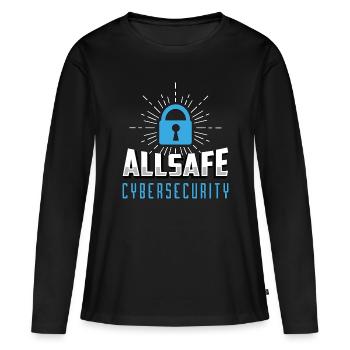 Cybersecurity Allsafe Cybersecurity Programmer - Frauen Premium Bio Langarmshirt - Schwarz - Vorne - Julia (174cm)