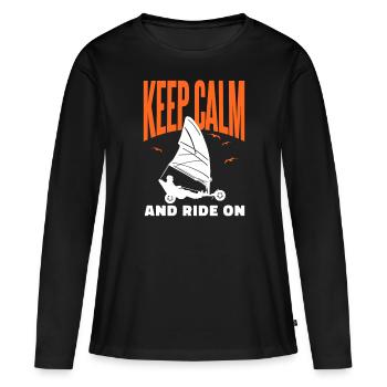 Sand Yachting Windracer Land Sailing Land Sailing - Women's Premium Organic Long Sleeve Shirt - black - Front - Julia (174cm)