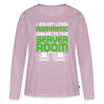 Netzwerkadministrator Server Room - Frauen Premium Bio Langarmshirt - Altrosa - Vorne - Julia (174cm)