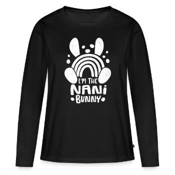 Cute Rainbow Easter Eggs - Women's Premium Organic Long Sleeve Shirt - black - Front - Julia (174cm)