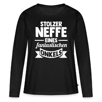 Onkel Neffe - Frauen Premium Bio Langarmshirt - Schwarz - Vorne - Julia (174cm)