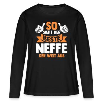 Bester Neffe - Frauen Premium Bio Langarmshirt - Schwarz - Vorne - Julia (174cm)