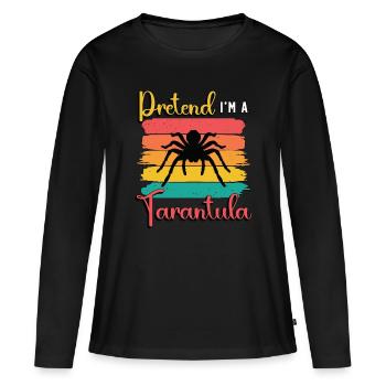 Les tarentules prétendent que je suis une tarentule arachnide rétro - T-shirt manches longues Premium bio Femme - noir - Devant - Julia (174cm)