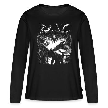 Cryptozoology Cryptids Crew - Women's Premium Organic Long Sleeve Shirt - black - Front - Julia (174cm)